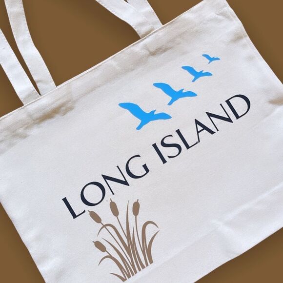 NWT Wool + Pepper Co. LONG ISLAND Canvas Cotton Tote Bag - Picture 2 of 4